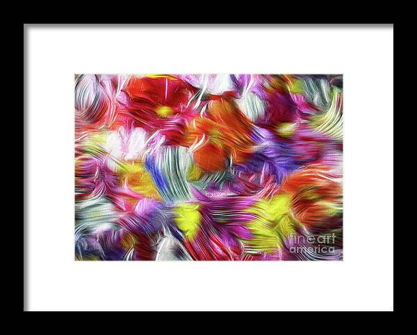 Abstract Framed Print featuring the painting 9a Abstract Expressionism Digital Painting by Ricardos Creations