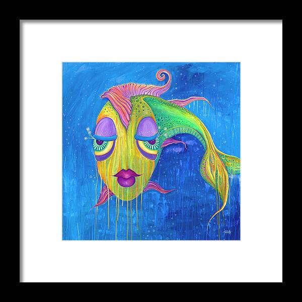 Fish Framed Print featuring the painting A Beautiful Shade of Broken by Tanielle Childers