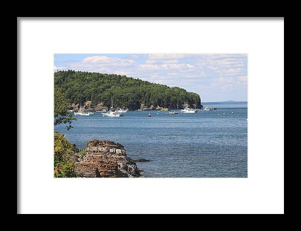 Bar Harbor Framed Print featuring the photograph A Beautiful View Of Bar Harbor by Living Color Photography Lorraine Lynch
