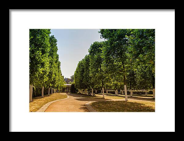 Brussels Framed Print featuring the photograph A Belgian City Park by Georgia Clare