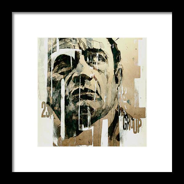 Johnny Cash Framed Print featuring the painting A Boy Named Sue by Paul Lovering