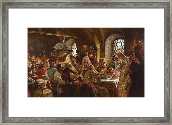 1883 Konstantin Makovsky Gift Canvas Print Archival Giclee Fine Art Poster Art Reproduction Art Print A Boyar Wedding Feast