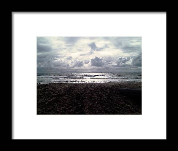 Beach Framed Print featuring the photograph A Brewing Storm by Liz Vernand