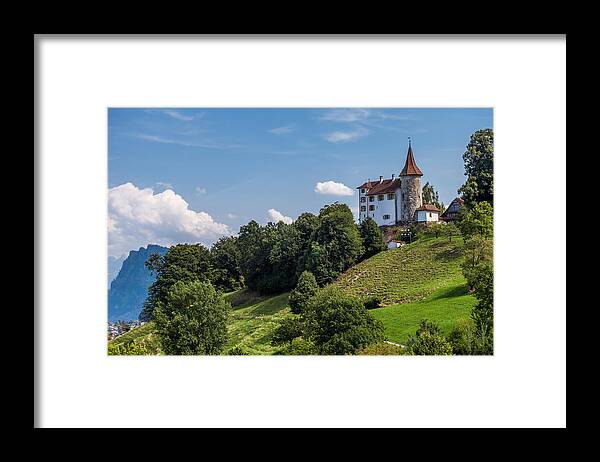  Framed Print featuring the photograph A Castle in the Alps by W Chris Fooshee