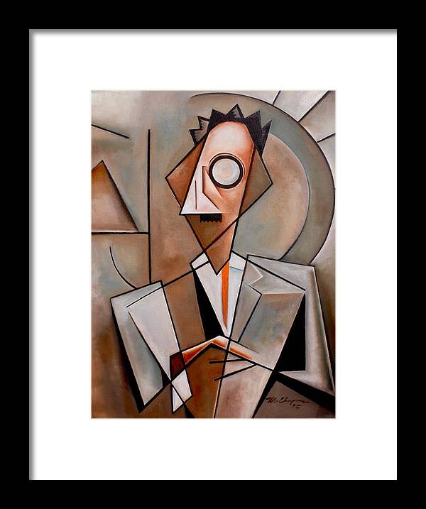 Jean Toomer Framed Print featuring the painting A Certain Man / Jean Toomer by Martel Chapman