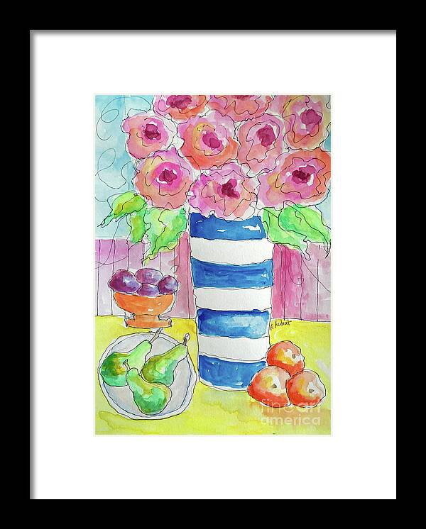 Fruit Framed Print featuring the painting Fruit Salad by Rosemary Aubut