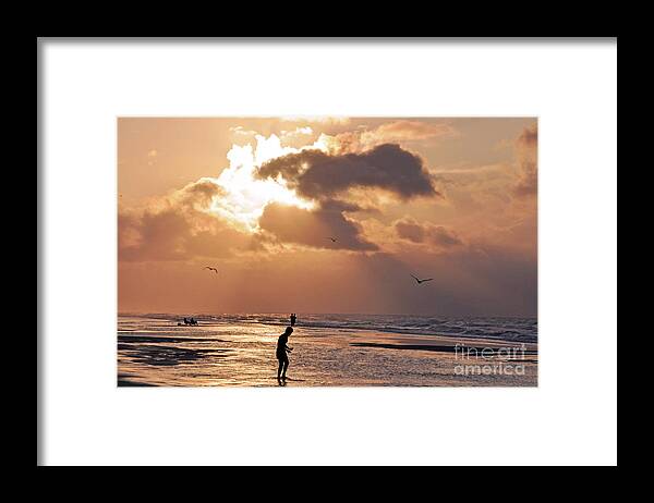 Beach Framed Print featuring the photograph A Crescent Beach Morning by Lydia Holly