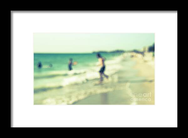 Beach Framed Print featuring the photograph a day at the beach III by Hannes Cmarits