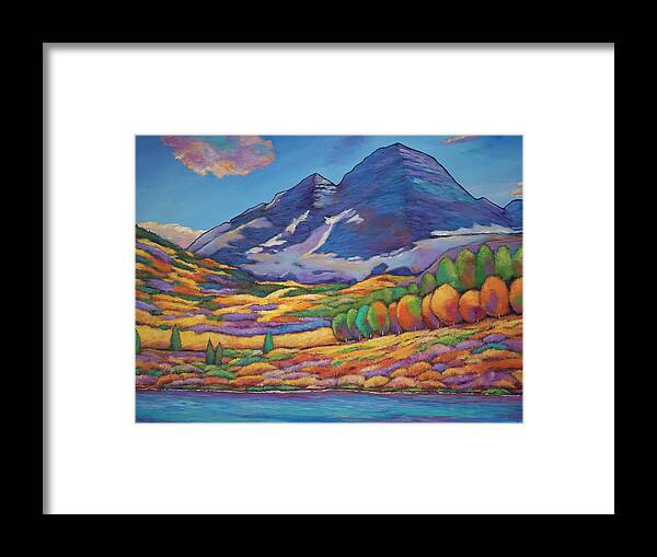 Aspen Tree Landscape Framed Print featuring the painting A Day in the Aspens by Johnathan Harris