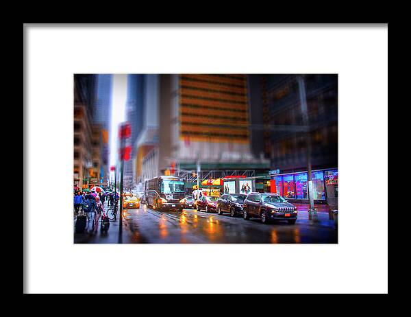 New York City Framed Print featuring the photograph A Day in the Life of Manhattan by Mark Andrew Thomas