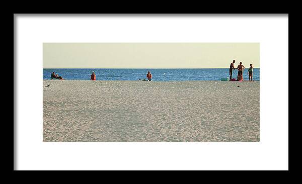  Framed Print featuring the photograph A Fine Day At The Beach by Ginny Schmidt