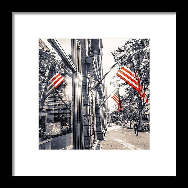 Enlight Framed Print featuring the photograph A Flag That Puts A Smile On Your Face by Sandy Major Photography
