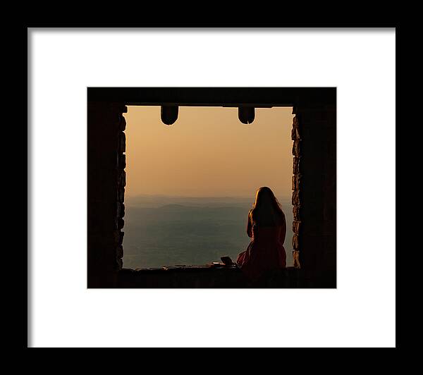 Cherokee National Forest Framed Print featuring the photograph A girl alone with her thoughts cropped by Mark Dodd
