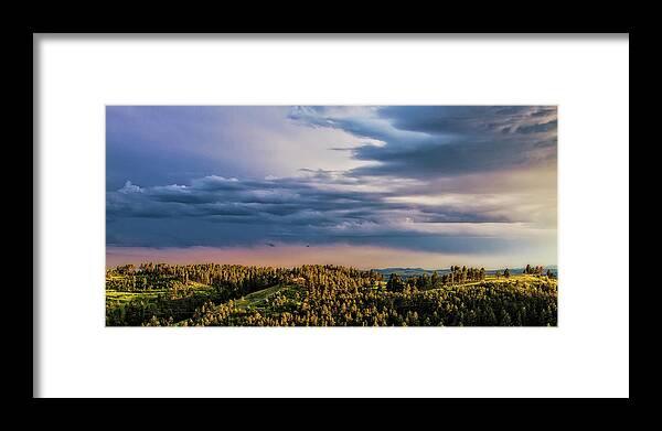Clouds Framed Print featuring the photograph A Glance at the Top by Steve Sullivan