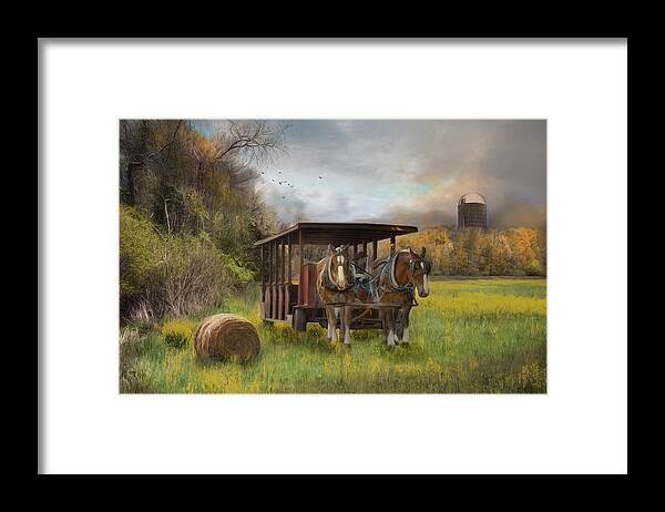 Farm Framed Print featuring the photograph A Golden Day by Robin-Lee Vieira