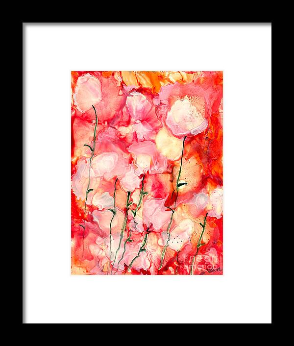 Abstract Framed Print featuring the painting A Good Feeling by Heather Hennick