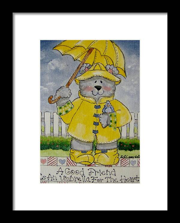Bear Framed Print featuring the painting A Good Friend by Debra Campbell