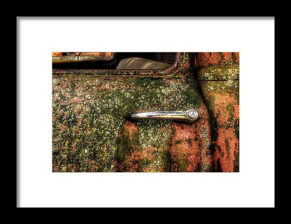 Truck Framed Print featuring the photograph A Handle In Time by Mike Eingle