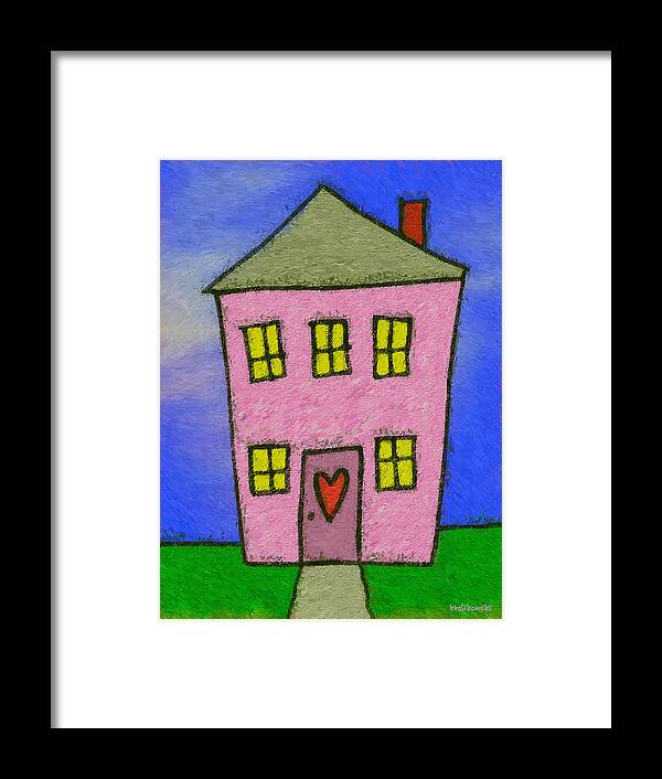 House Framed Print featuring the painting A Happy Home by Ken Krolikowski