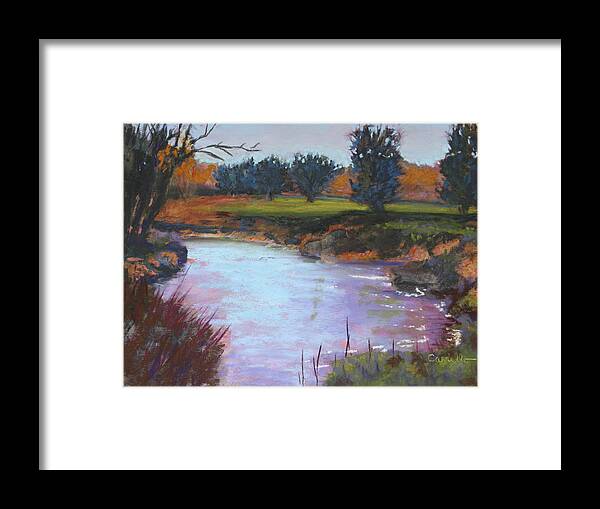 Pastel Framed Print featuring the painting A Happy Place by Ruben Carrillo