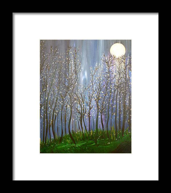 Whimsical Art Framed Print featuring the painting A Haunting Romance by Sara Credito