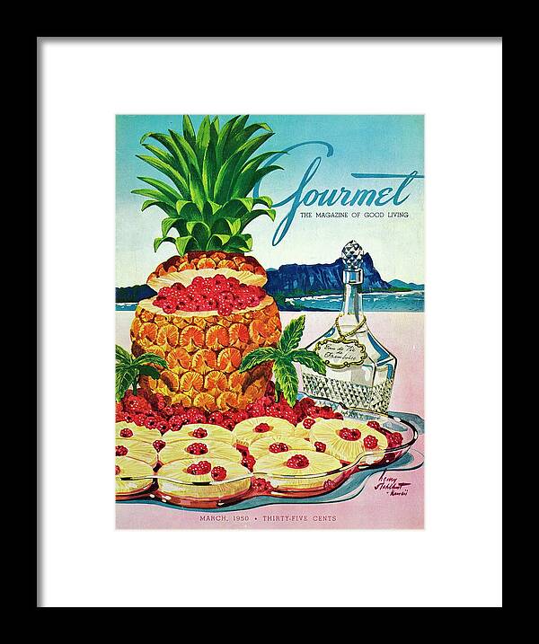 Food Framed Print featuring the photograph A Hawaiian Scene With Pineapple Slices by Henry Stahlhut