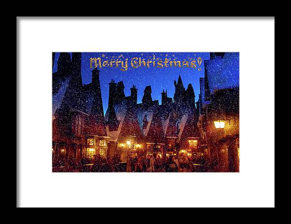 Harry Potter Framed Print featuring the photograph A Hogsmeade Christmas by Mark Andrew Thomas