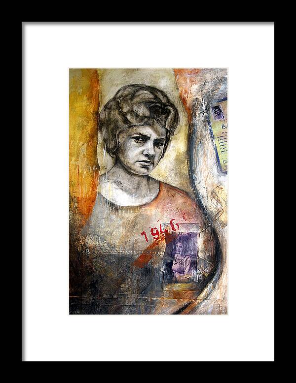 Woman Portrait Framed Print featuring the painting A Life by Leyla Munteanu