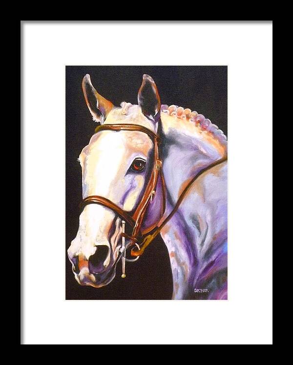 Thoroughbred Framed Print featuring the painting A Little Night Music by Susan A Becker