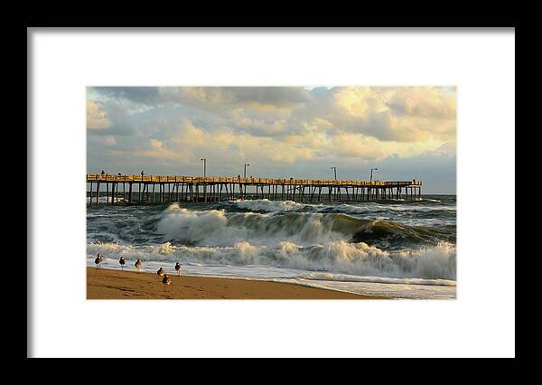 Outer Banks Framed Print featuring the photograph A Little Too Rough by Jamie Pattison