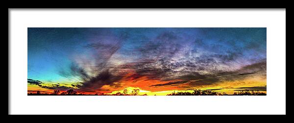 Nebraskasc Framed Print featuring the photograph A Magical Nebraska October Sunset 001 by NebraskaSC