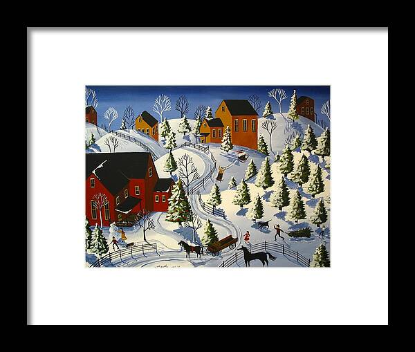 Landscape Framed Print featuring the painting A Magical Winter's Day by Debbie Criswell