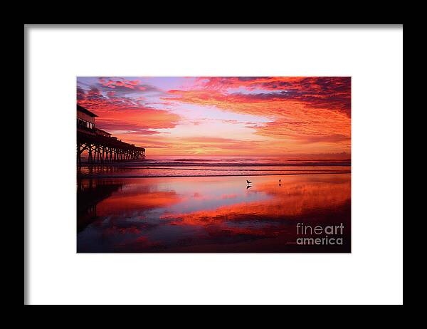 Beach Prints Framed Print featuring the photograph A Magnificent dawn 8-14-16 by Julianne Felton