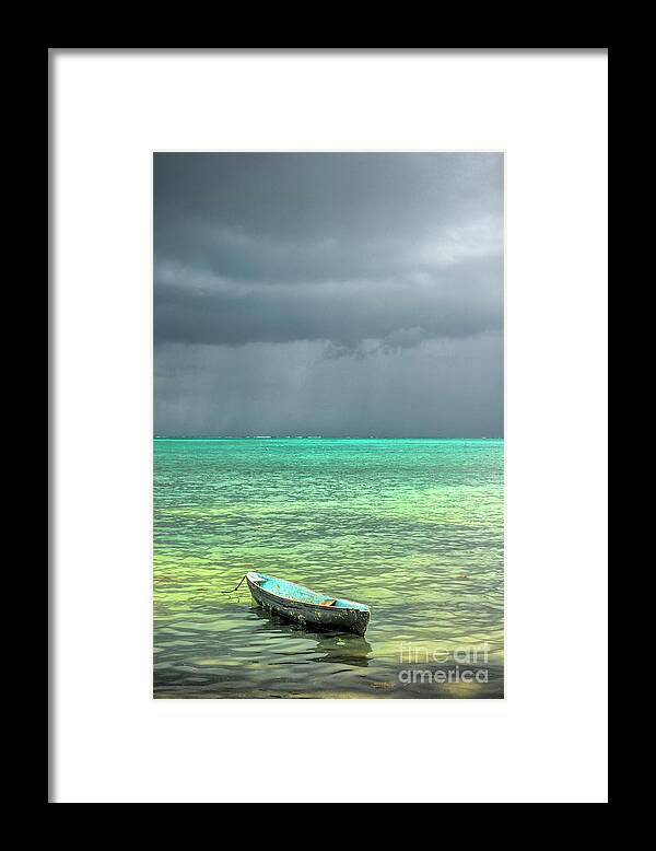Caye Caulker Belize Framed Print featuring the photograph A Man of Wisdom Delights in Water - confucius by David Zanzinger