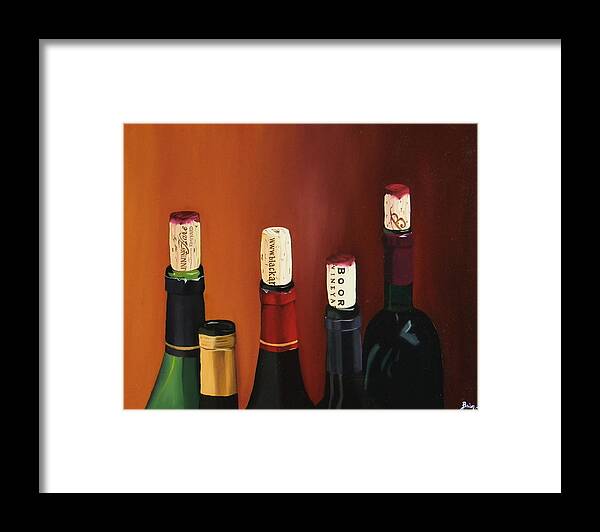 Wine Art Paintings Framed Print featuring the painting A Maryland Wine Party by Brien Cole