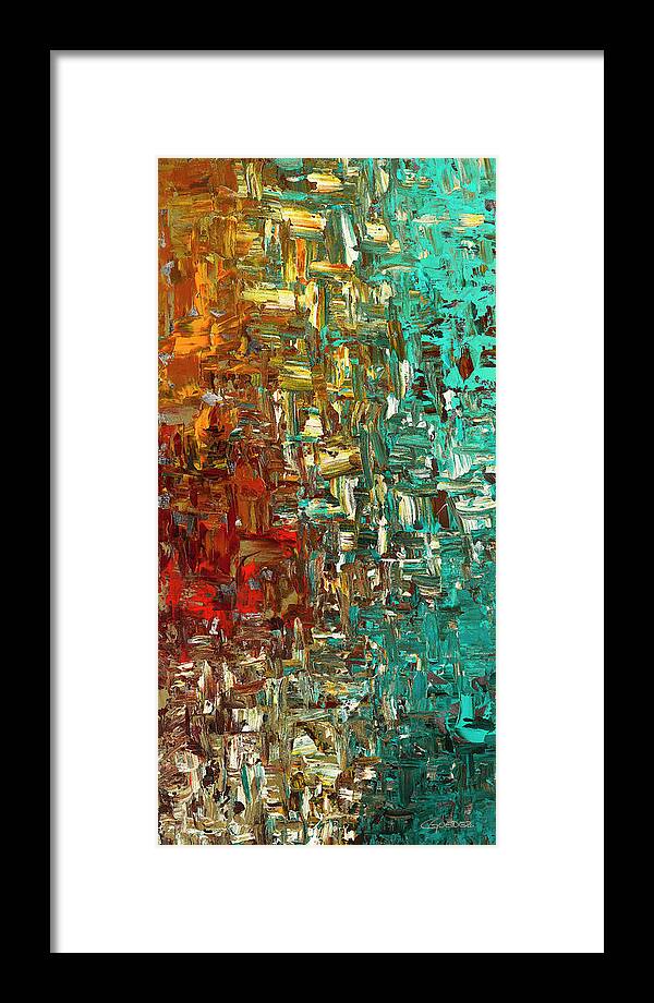 Abstract Paintings Framed Print featuring the painting A Moment in Time - Abstract Art by Carmen Guedez