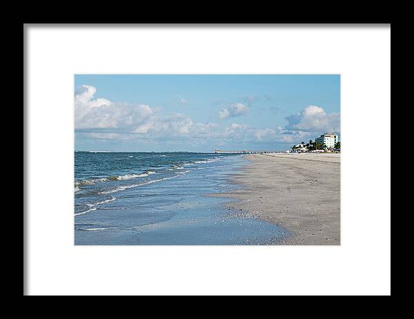 Fort Framed Print featuring the photograph A morning walk on Fort Myers Beach Fort Myers Florida by Toby McGuire