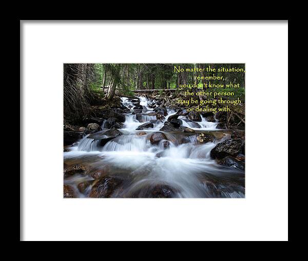 Nature Framed Print featuring the photograph A Mountain Stream Situation by DeeLon Merritt