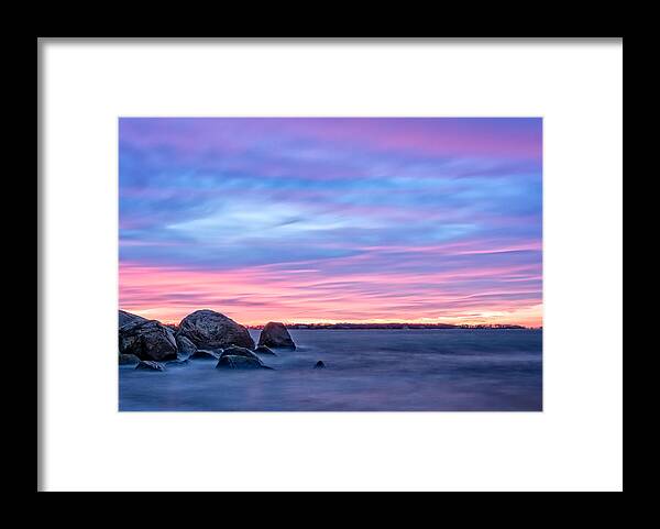 Photograph New England Framed Print featuring the photograph A New Dawn Gloucester by Michael Hubley