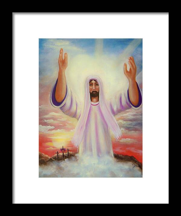 Jesus Framed Print featuring the painting A New Day II by Joni McPherson