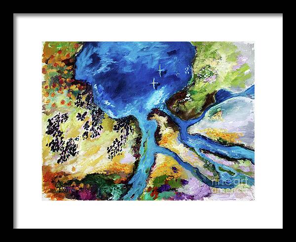 Science Fiction Framed Print featuring the painting A New World Travel Log 11 by Ginette Callaway