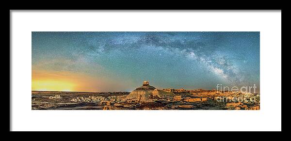 Bisti Badlands Framed Print featuring the photograph A Night at Bisti Badlands by Robert Loe