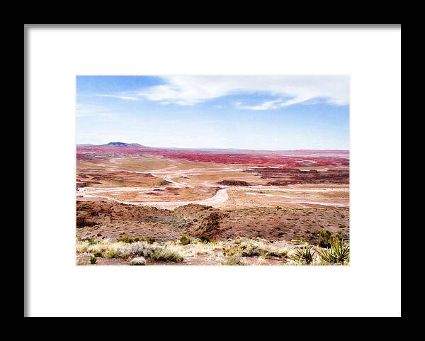 66 Framed Print featuring the digital art A Painted View by Lana Trussell