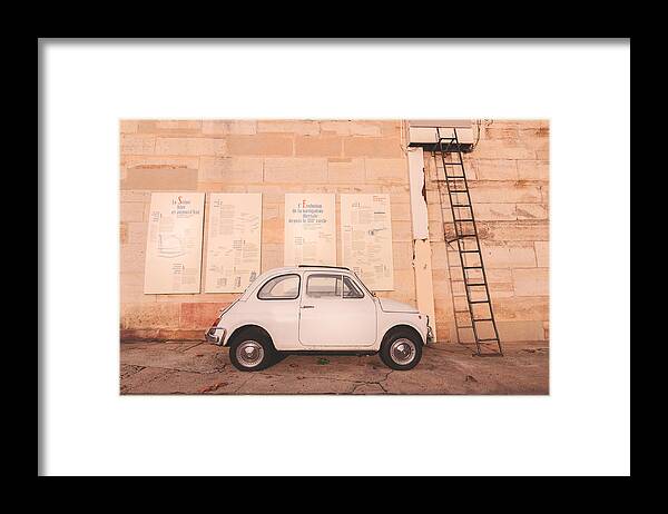 Classic Framed Print featuring the photograph A Parisian Fiat 500 by Marcus Karlsson Sall