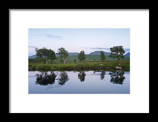 Loch Ba Framed Print featuring the photograph A Pastel Sky over Loch Ba by Stephen Taylor