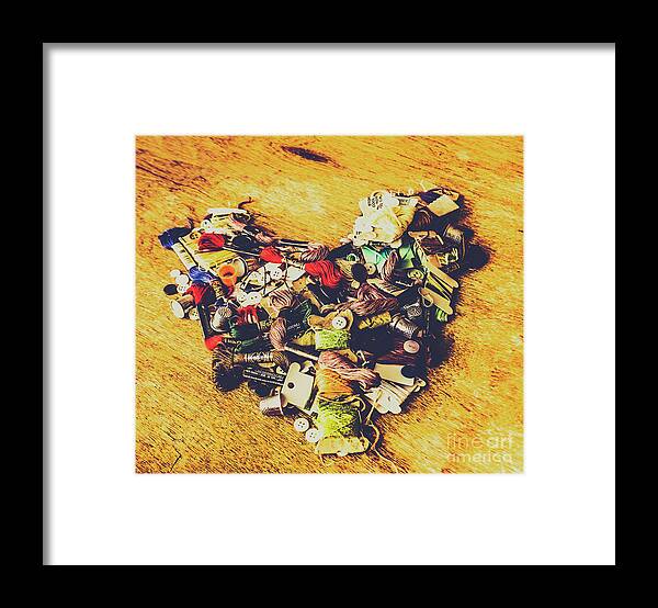 Patchwork Framed Print featuring the photograph A patchwork heart by Jorgo Photography
