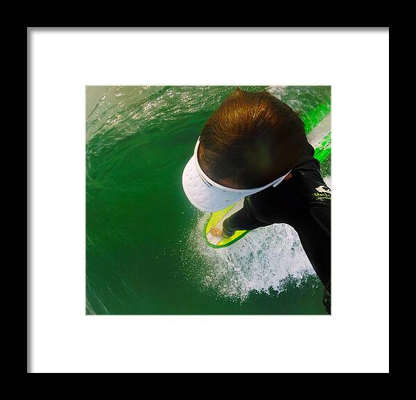 Surfing Framed Print featuring the photograph A Pelican's View by William Love