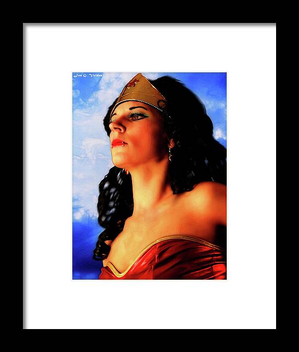 Wonder Woman Framed Print featuring the photograph Punk Wonder Hero by Jon Volden