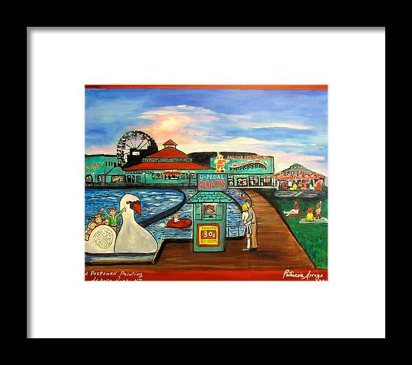 Asbury Park Art Framed Print featuring the painting A Postcard Memory by Patricia Arroyo