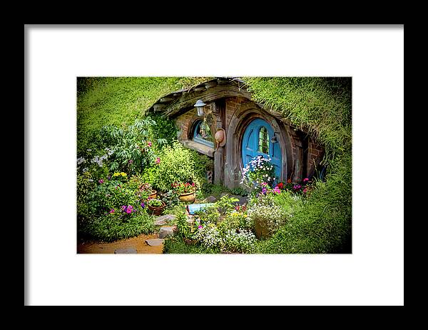 Hobbits Framed Print featuring the photograph A Pretty Hobbit Hole by Kathryn McBride